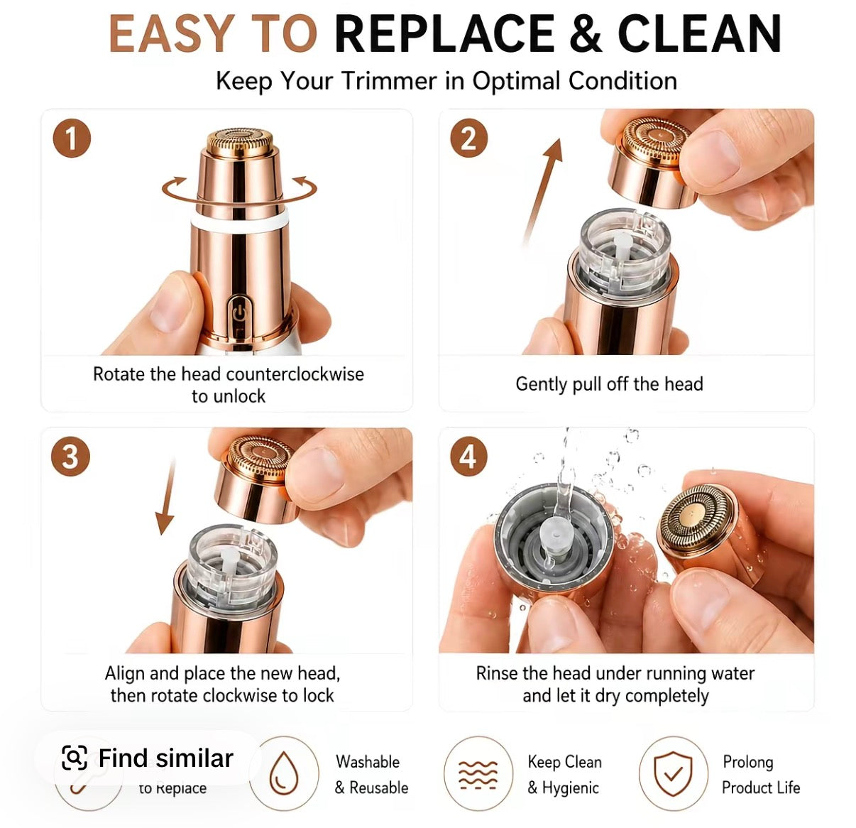 Lumera Brow & Glow™ | 2-in-1 Facial Hair & Eyebrow Trimmer